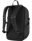black backpack with cushion shoulder strap