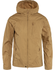 Brown jacket with a hood on a white background