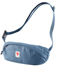mountain blue sling bag with Fjällräven logo