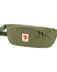 green sling bag with Fjällräven logo