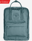 Teal backpack with Fjällräven Kårråven logo on a white background