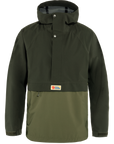 deep forest-laurel green raincoat jacket with Fjällräven logo