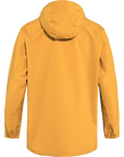 mustard yellow waterproof rain jacket with Fjällräven logo