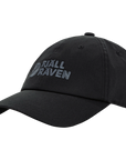 Black cap with Fjällräven logo on a white background