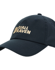 Black cap with 'Fjällräven' logo on a white background