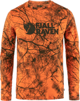 orange multi camo long sleeve top with Fjällräven logo