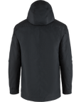 black windbreaker jacket with hood
