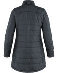 dark navy puffer long jacket