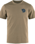 suede brown round neck t-shirt with arctic fox logo