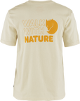 chalk white round neck t-shirt with arctic fox logo