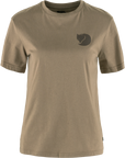 suede brown round neck t-shirt with arctic fox logo
