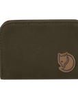 dark olive zip pouch with arctic fox logo