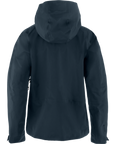 Dark blue hooded jacket on a white background
