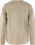 Beige long-sleeve shirt on a white background