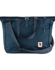 Navy blue bag with a visible Fjällräven logo on a white background