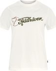 White t-shirt with Fjällräven logo on a white background
