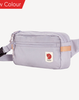 Light purple waist bag with a Fjällräven logo on a white background