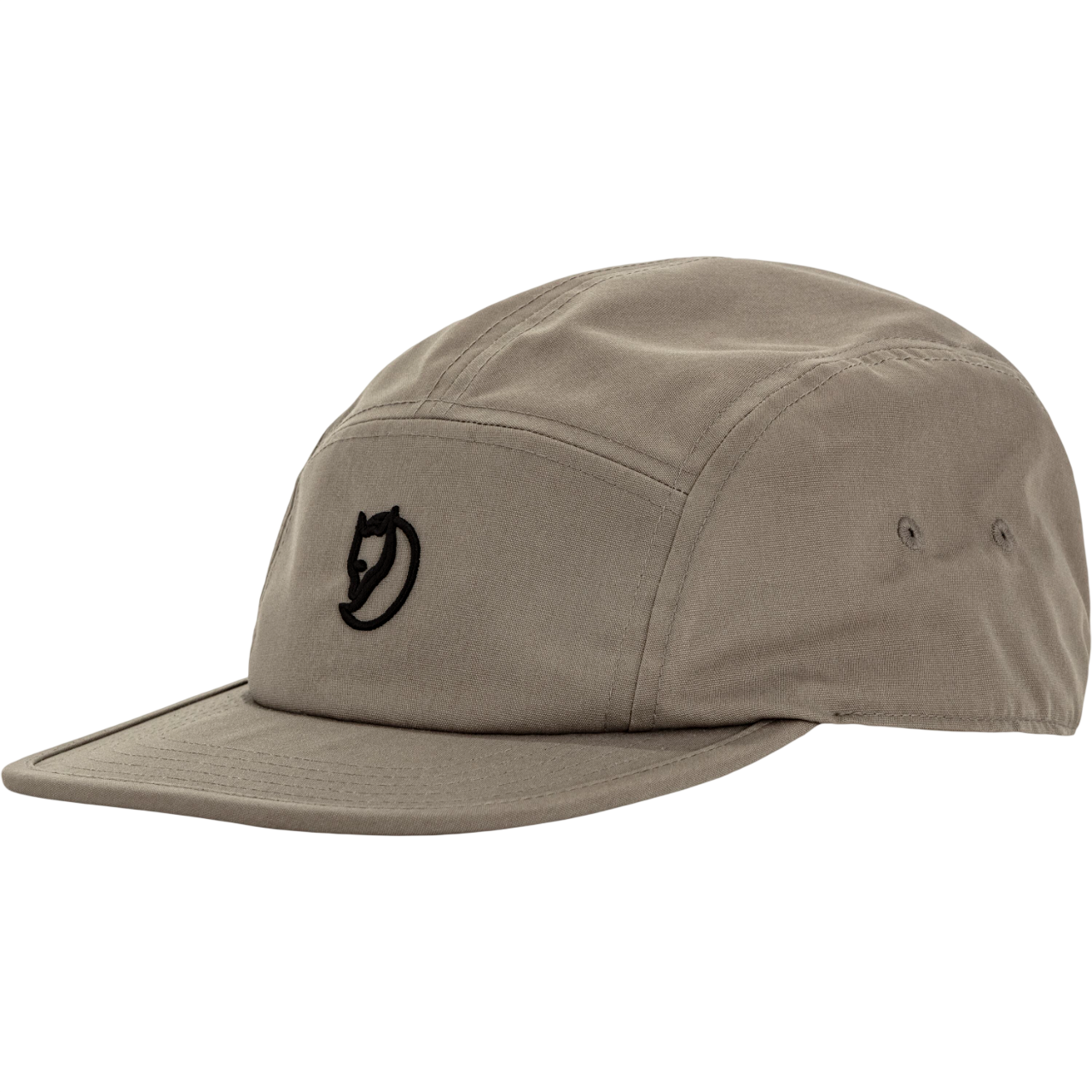 Beige cap with a arctic fox logo on a white background