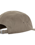Brown cap with a strap on a white background