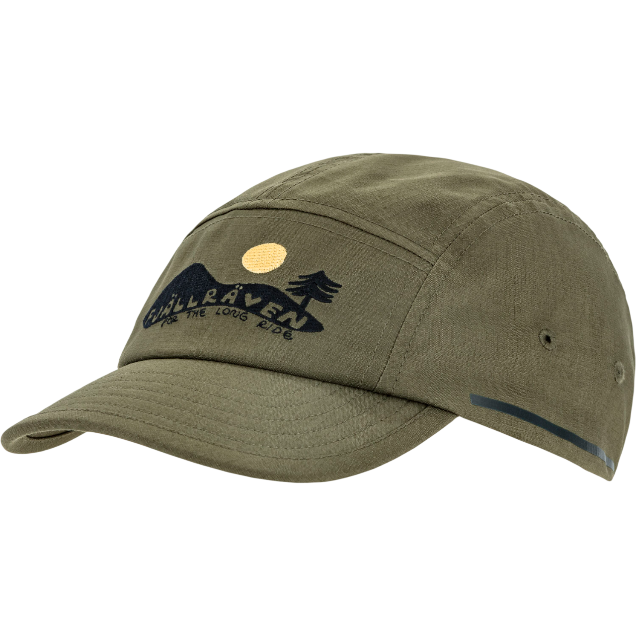 Green cap with a logo on a white background