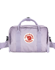 Purple bag with a visible brand logo on a white background