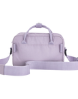 Purple bag with a strap on a white background