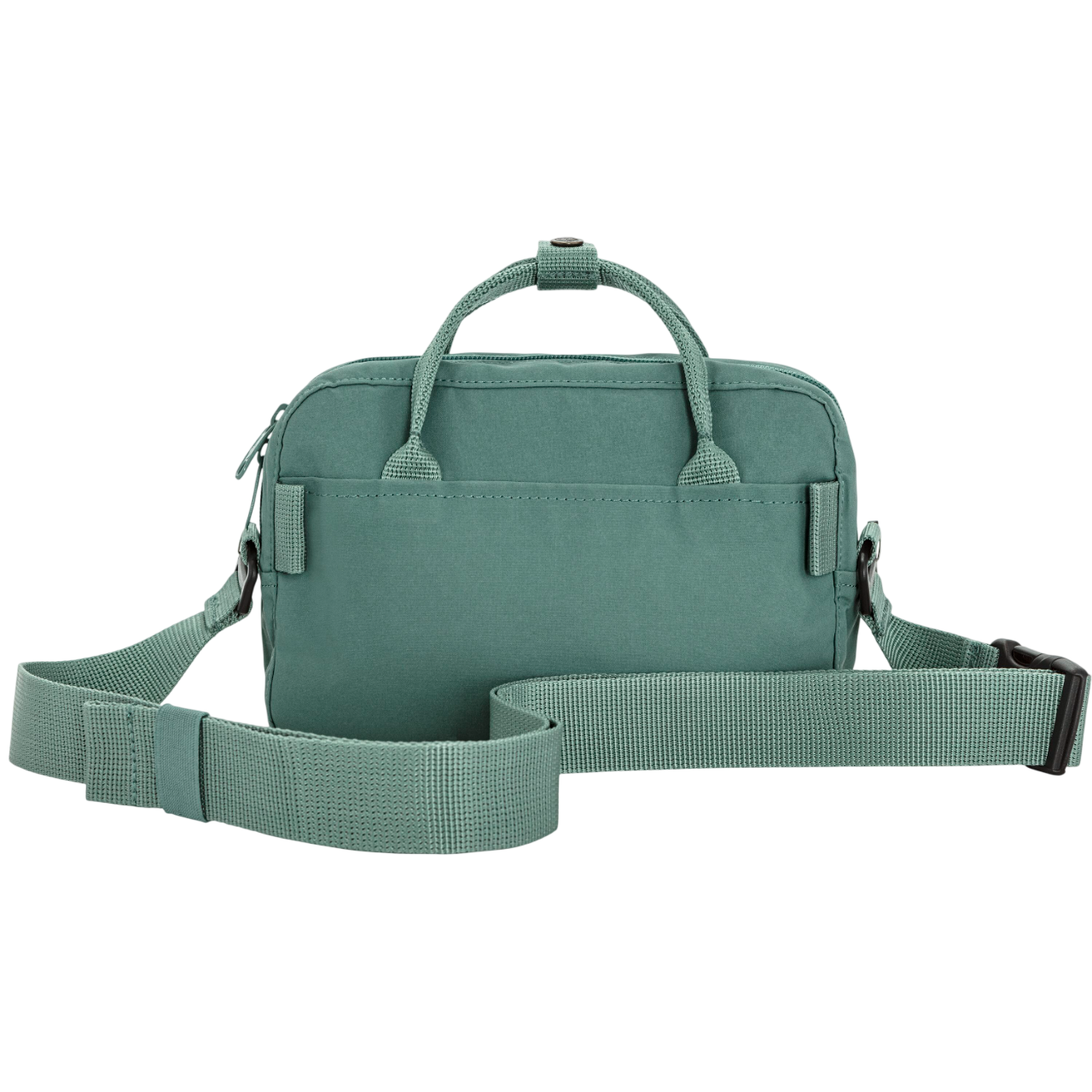 Green bag with a strap on a white background