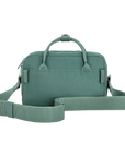 Green bag with a strap on a white background