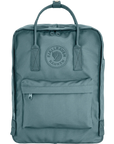 Teal backpack with Fjällräven Kånken logo on a white background
