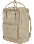 Beige backpack with Fjällräven logo on a white background