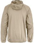 Beige jacket with a hood on a white background