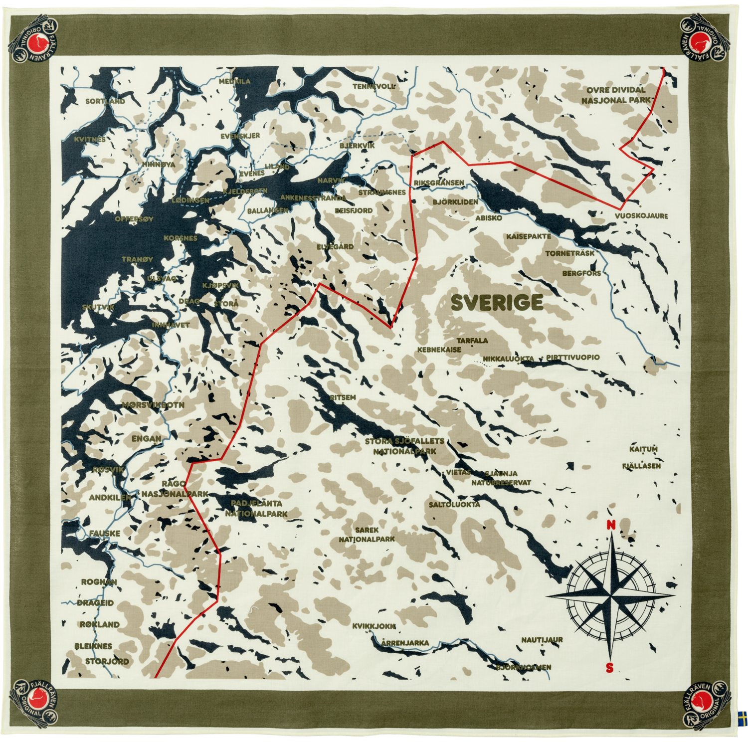 Swedish Classic Map Scarf