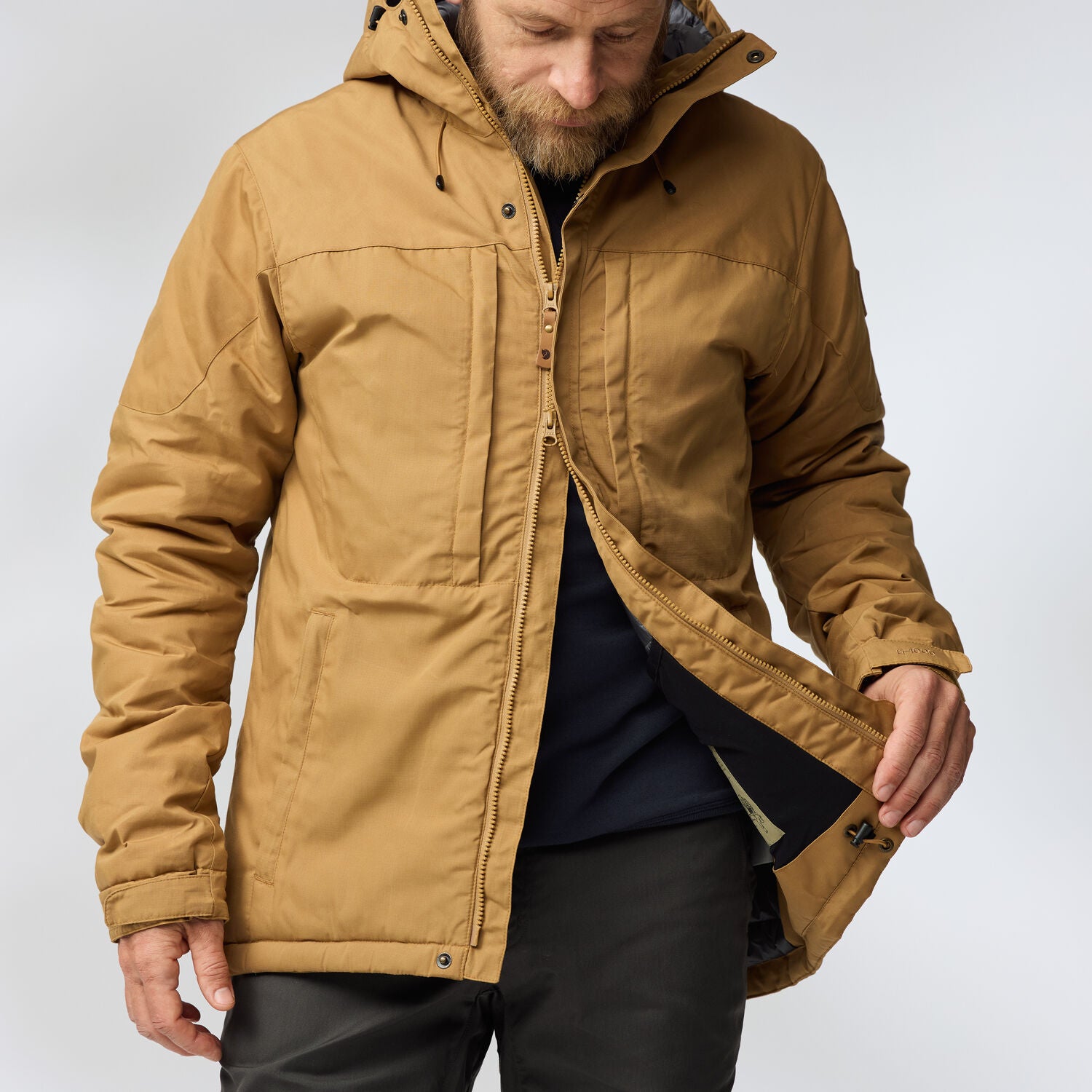 Skogsö Padded Jacket M - Men's G-1000 PrimaLoft® Black RISE Hip
