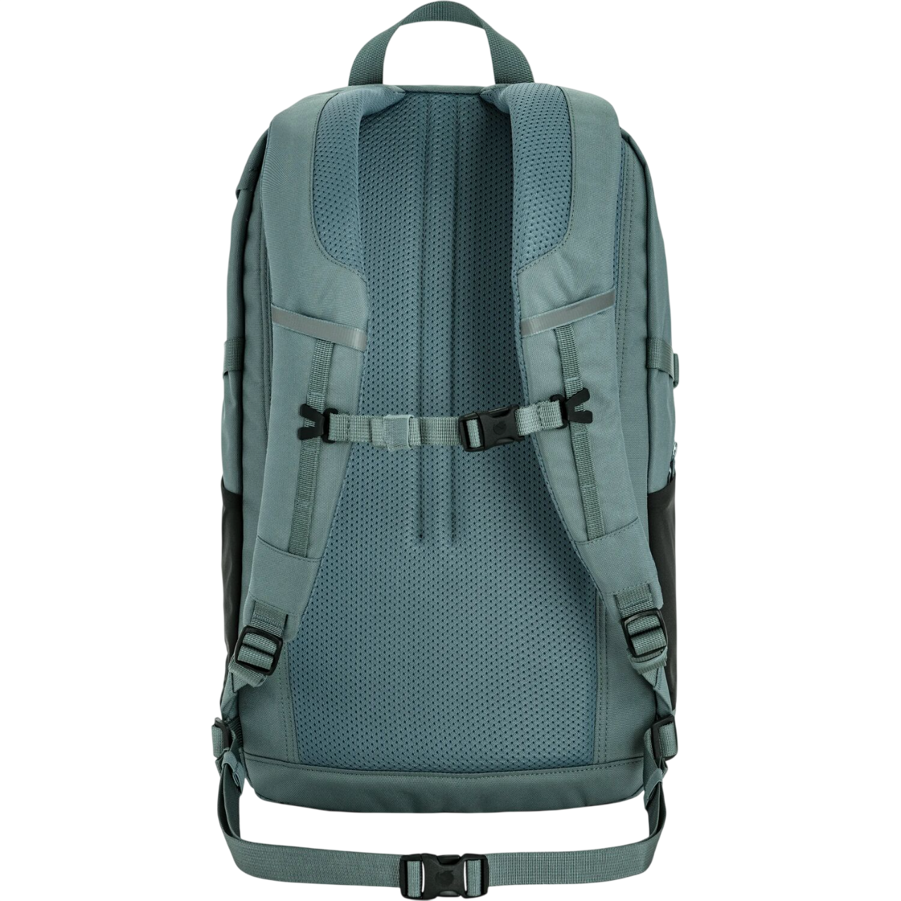 Teal backpack on a white background