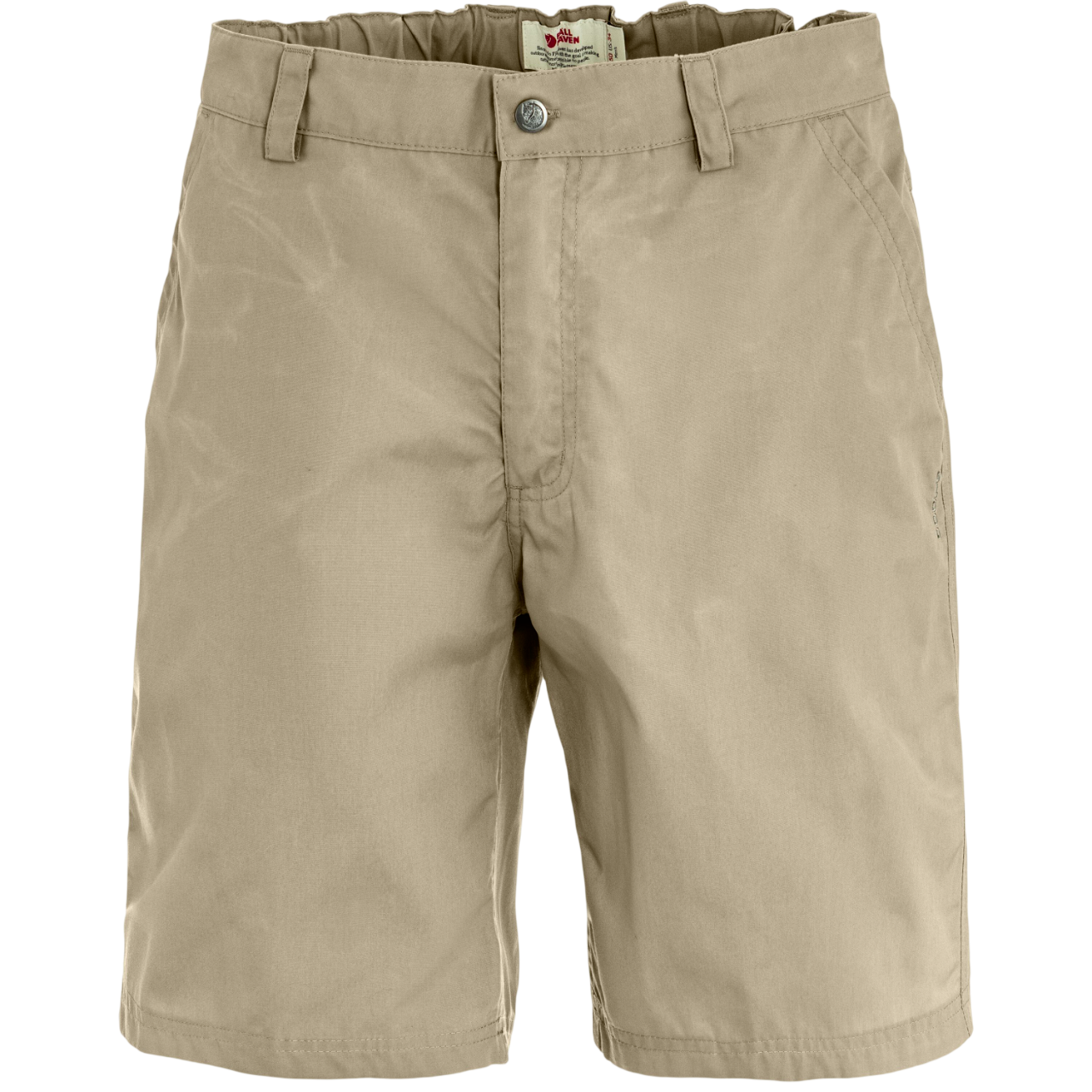 Beige shorts on a white background